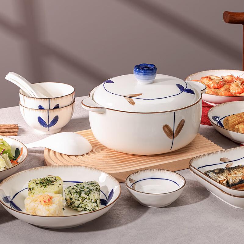 BURNELL 32-Piece Ceramic Dinnerware Set