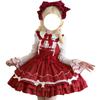 XHSUKADO Lolita Jumper Gothic Idol Fancy Heart School Cultural Size S Skirt, Lolita, Costume, Cosplay, Cute, Adult, Girls, Dress, Top, Spring, Autumn,