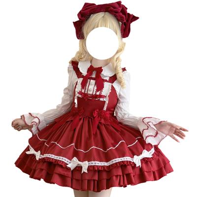 XHSUKADO Lolita Pullover Gothic Idol Ausgefallenes Herz Schul-Kultur Größe M Rock, Lolita, Kostüm, Cosplay, Süß, Erwachsen, Mädchen, Kleid, Oberteil, Frühling, Herbst,
