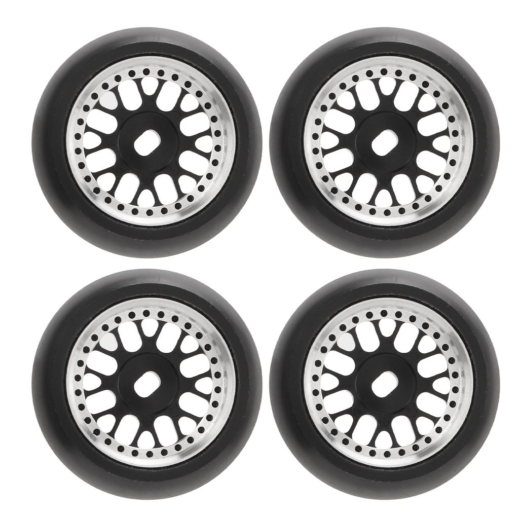 4pcs RC Drift Tire Aluminum Alloy Stable Flexible Drift Car Tyre for Wltoys 1 28 RC Car