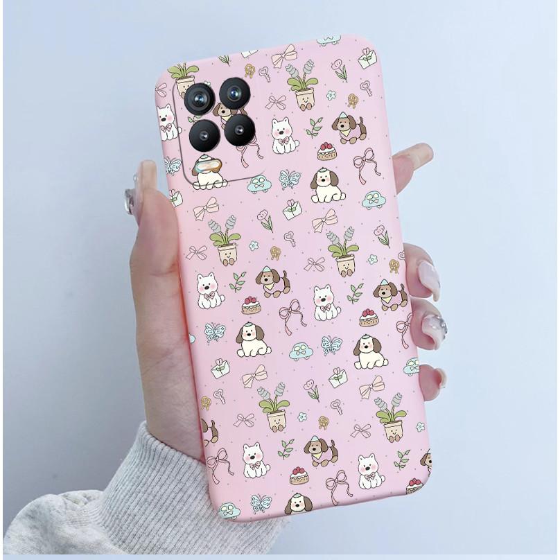 For Realme 8 Pro Case RMX3085 Soft TPU Silicone Cover Cute Cartoon Panda Phone Case For Oppo Realme8 4G 5G RMX3081 RMX3241 Funda