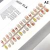 30Pcs Short Square False Nails Cat Paw Petal Design Wearable Fake Nails Simple Artificial Press On Nails Tips Art Decoration