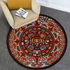 1Pc Aztec Circular Print Rug - home decoration Carpet For Living Room Bedroom Flooring Computer Chair Area Rug