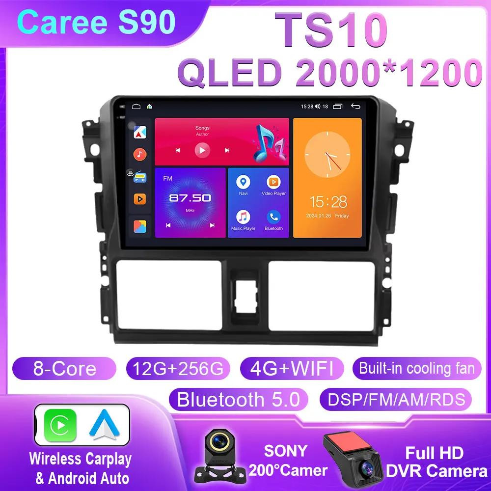 Android 14 Carplay Auto For Toyota Vios Yaris 2013 2014 2015 2016 Car Radio Multimedia Navigation Player Stereo WIFI 4G No 2DIN