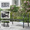 2-Seater Garden Bench, Steel-Black