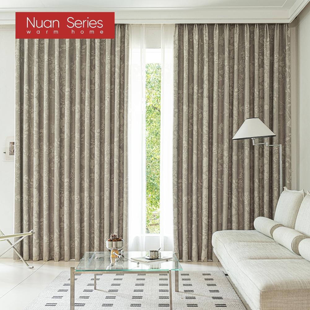 1PC Nuan Series French Gentle Printed Curtains with 70-80% Blackout for Bedroom Living Room Window for Home Decor