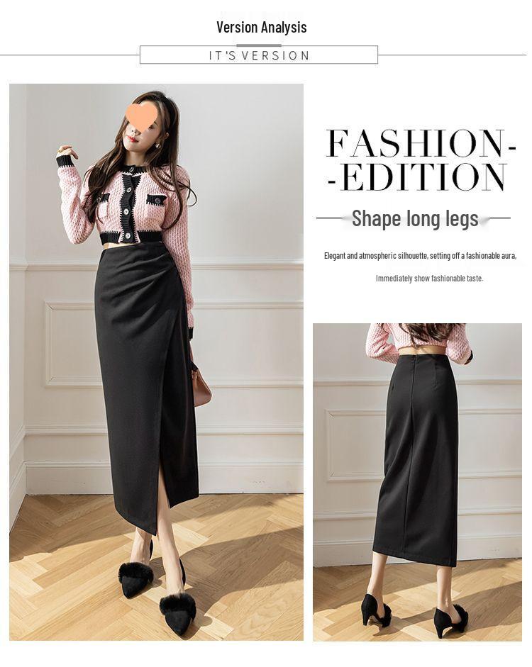 High Waist Irregular A-line Woolen Skirt - Autumn/Winter 2025