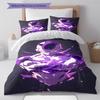 Frieza Pattern Bedding,Quilt Set Quilt Cover Pillowcase Home Birthday Gift (1 * Duvet Cover + 2 * Pillowcase, Without Core)