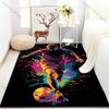 1PC Colorful Splattered Soccer Player Carpet for Living Room Bedroom Sofa Home Decor Rus Non-slip Floor Mat Luxury Gift