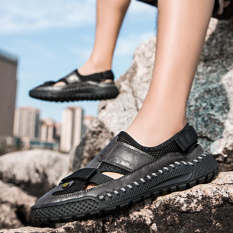 Fashion Hot Sale Summer Men's Sandals Outdoor Non-slip Men's Beach Sandals Baotou Breathable Shoes Fashion Men Strolling Travel Sandal