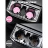 JOYTUTUS Cup Holder Coasters for Car, 2 Pack Universal Anti-Slip Car Coasters with Crystal Rhinestone, 2.75 inch/6.98 cm PVC Cup Holder ert Coaster,