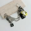 Trendy Graffiti Letter Silicone Keychain Edgy Soft Silicon Key Pendant Waterproof Graffiti Letter Designs Key Rings