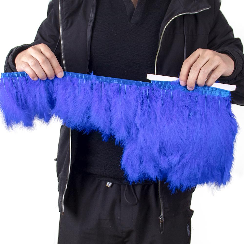 1M Fluffy Turkey Marabou Feathers Ribbon Trim 10-15cm for Wedding Party Clothing Dress Decoration Accessories Sewing Plumes