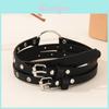 Punk Style Pu Leather Waist Belt With Rivet Decor For Women Fashion Accessories