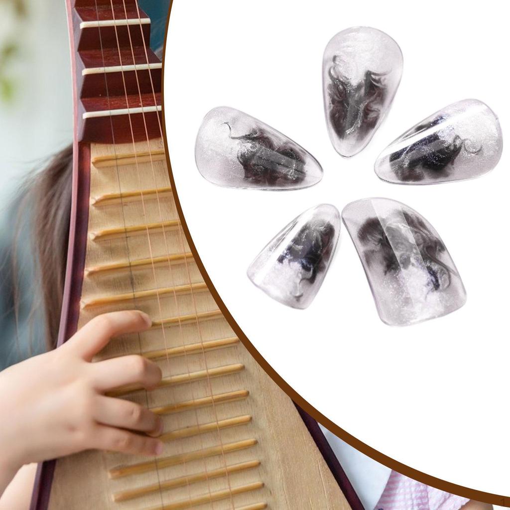 Pipa Nails Finger Protectors Comfortable Unique Artistic PC Picks for String Instrument