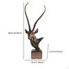 Antelope Head Sculpture Aesthetic Collectible Realistic Ornament Resin Crafts for Hallway Living