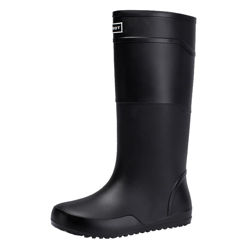

Water shoes fashionable flat men s extra high rain boots long rain shoes fishing rubber shoes size 39 чорний