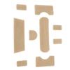 9pcs Clay Color Hook Loop Sticker Strong Adhesive DIY Training Helmet Thickened Back Adhesive Hook and Loop