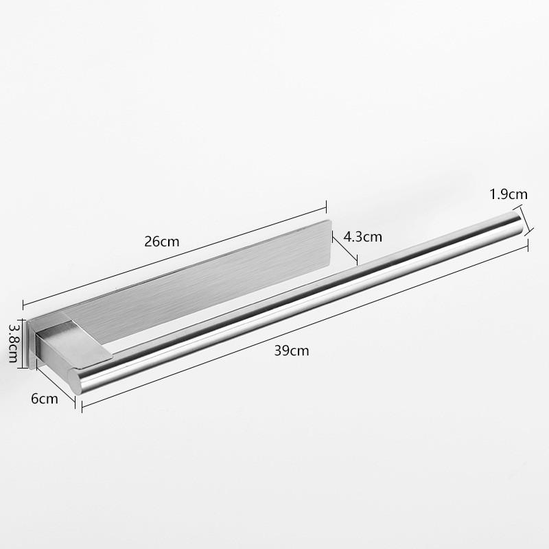 Bathroom Towel Racks No Drill Double Adhesive Towel Bar Stainless Steel Matte Black Towel Holder for Bathroom Kitchen