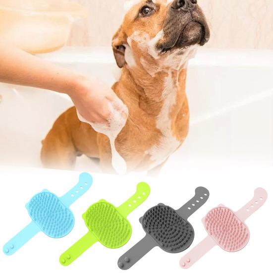 Dog Grooming Brush Pet Shampoo Bath Brush Soothing Massage Rubber Comb