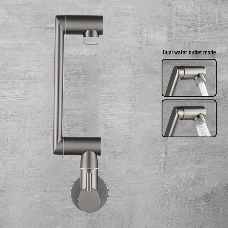 TLXT Wall-Mounted Foldable Kitchen Faucet
