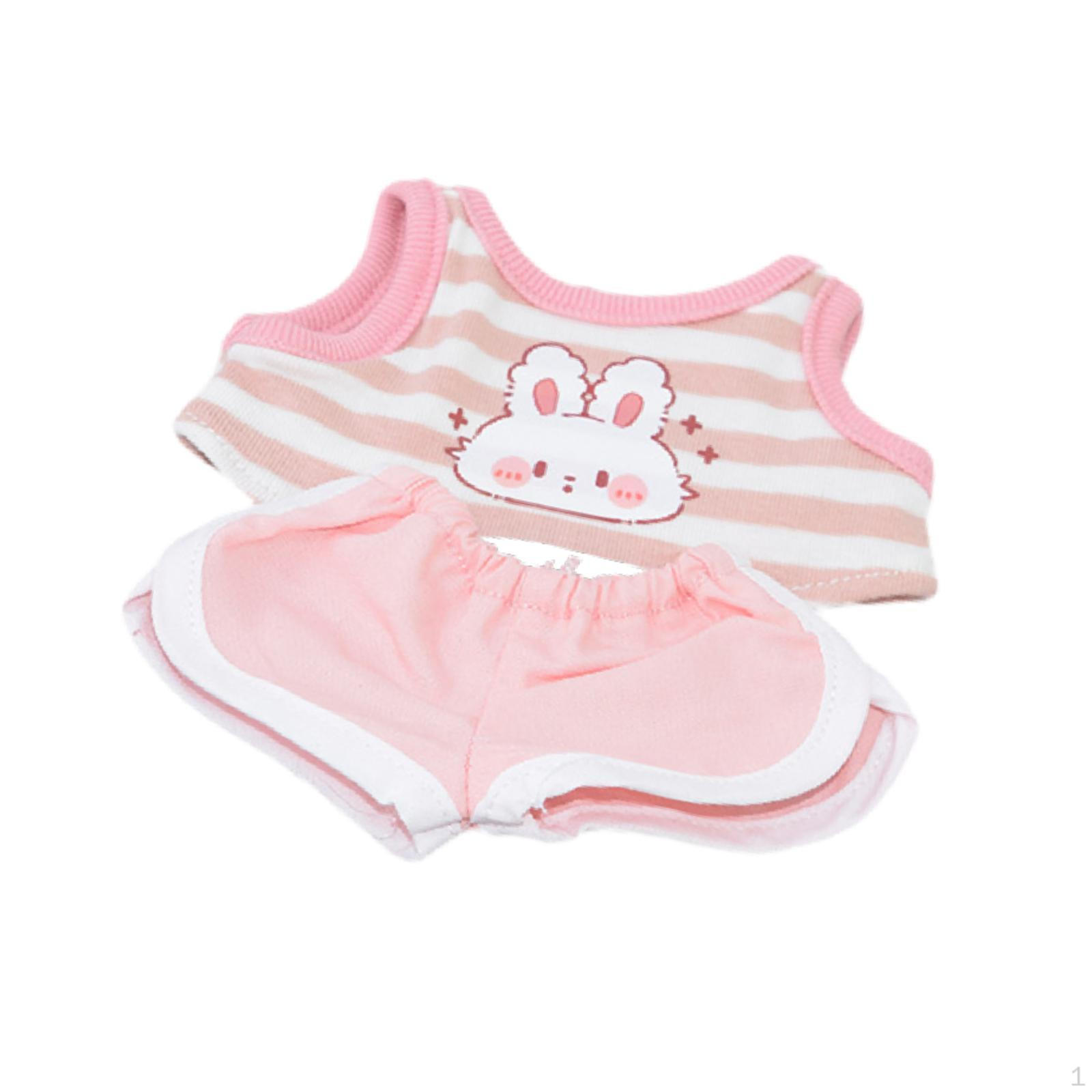 

Одяг для ляльок розміром 17 см Одяг Реквізит для фотографій Костюми М’яке вбрання Милий топ і брюки