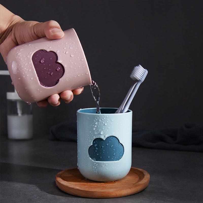 Tazza per Collutorio a Forma di Nuvola Ecologica Tazza Spessa per Spazzolino da Denti per Coppie Tazza per Acqua Domestica Tazza per Articoli da Toeletta
