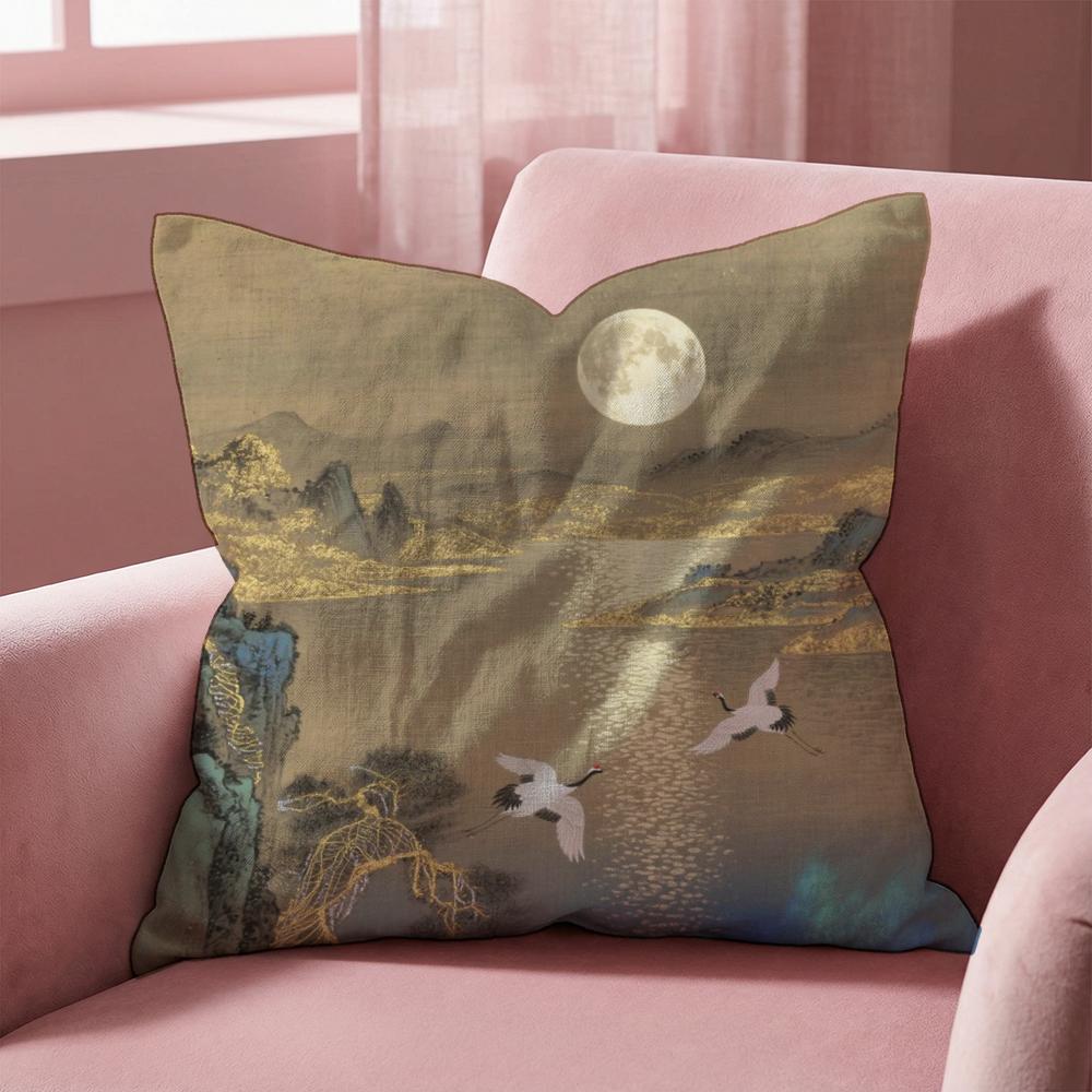 R-Żuraw szary POSZEWKA NA PODUSZKĘ Zwierzę Wielostronna Poszewka na Poduszkę do Domu i Samochodu - Dwustronna, Miękka i Trwała do Codziennego Użytku