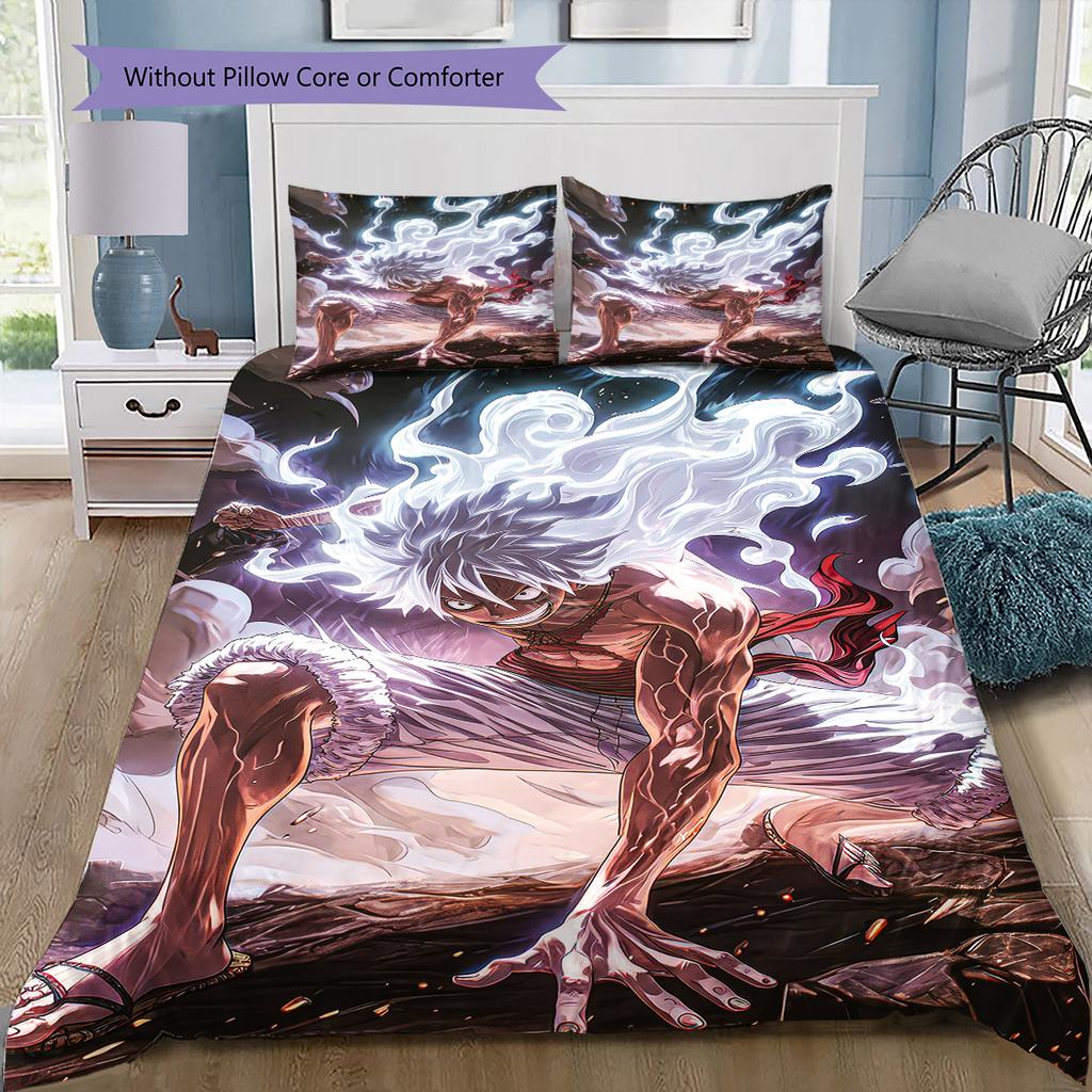 Cartoon Pattern Bedding Quilt Set Quilt Cover Pillowcase Home Decoration Birthday Gift (1 * Duvet Cover + 2 * Pillowcase, Without Core)