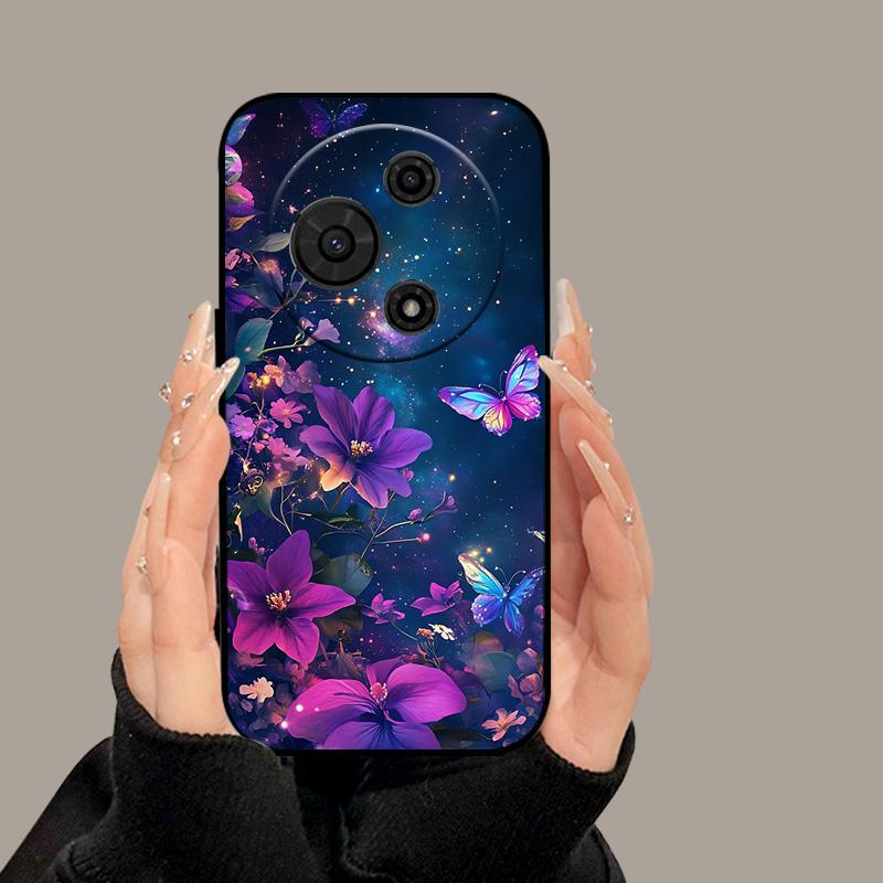 For TCL 605 T517D Case Cute Cartoon Painted Soft Silicone Cover for TCL 60 SE TCL605 60SE Luxury Shockproof Bumper Fundas Cases