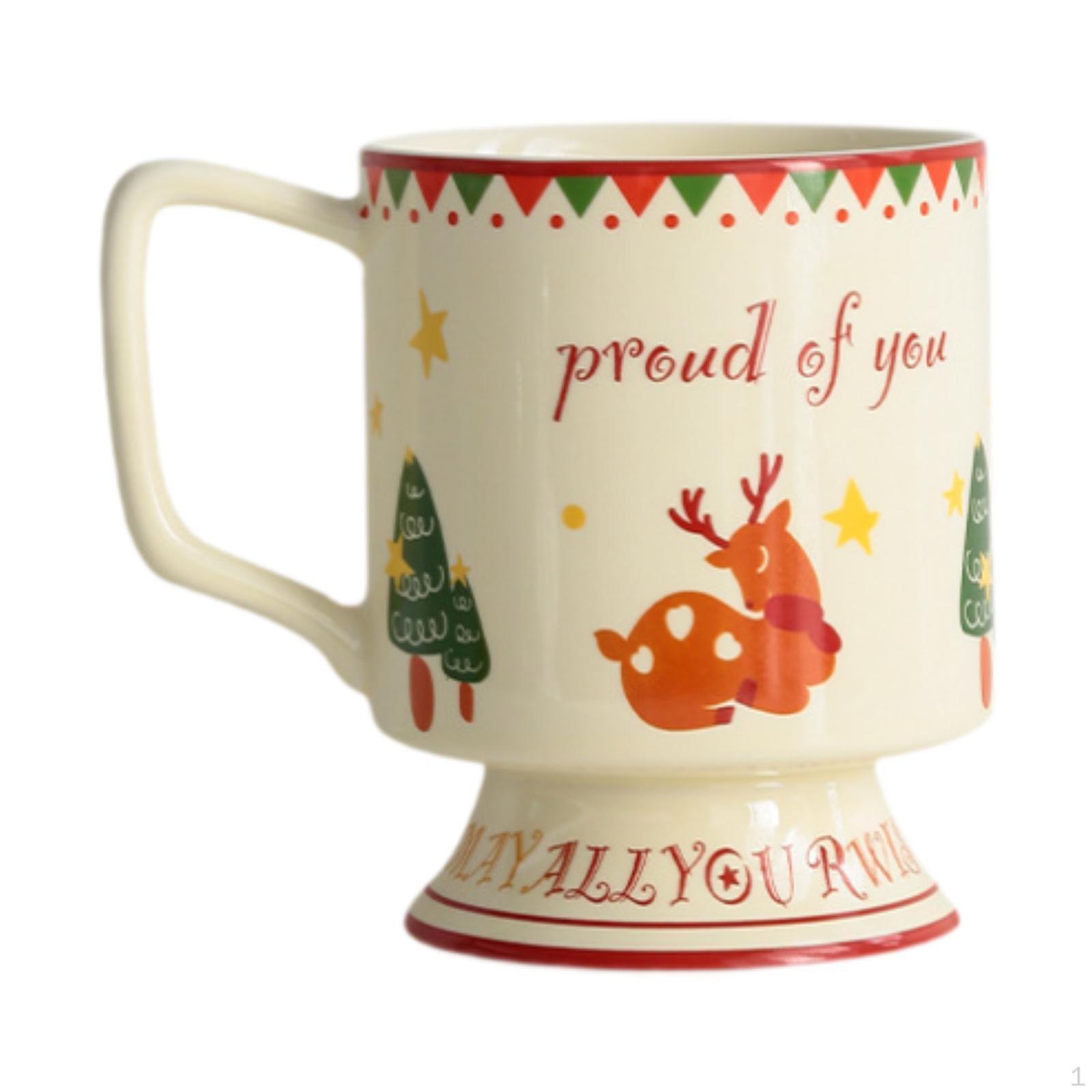 

Керамічна кавова чашка з різдвяною тематикою для чаю та святкових подарунків Reindeer and Tree