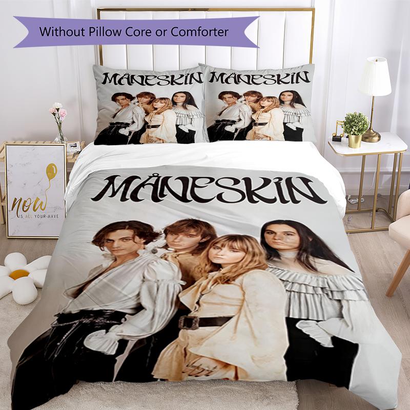 3pcs Maneskin Bedding Set Duvet Cover Closure Includes 1 Duvet Cover & 2 Pillowcases, Soft and Comfortable for All Seasons.