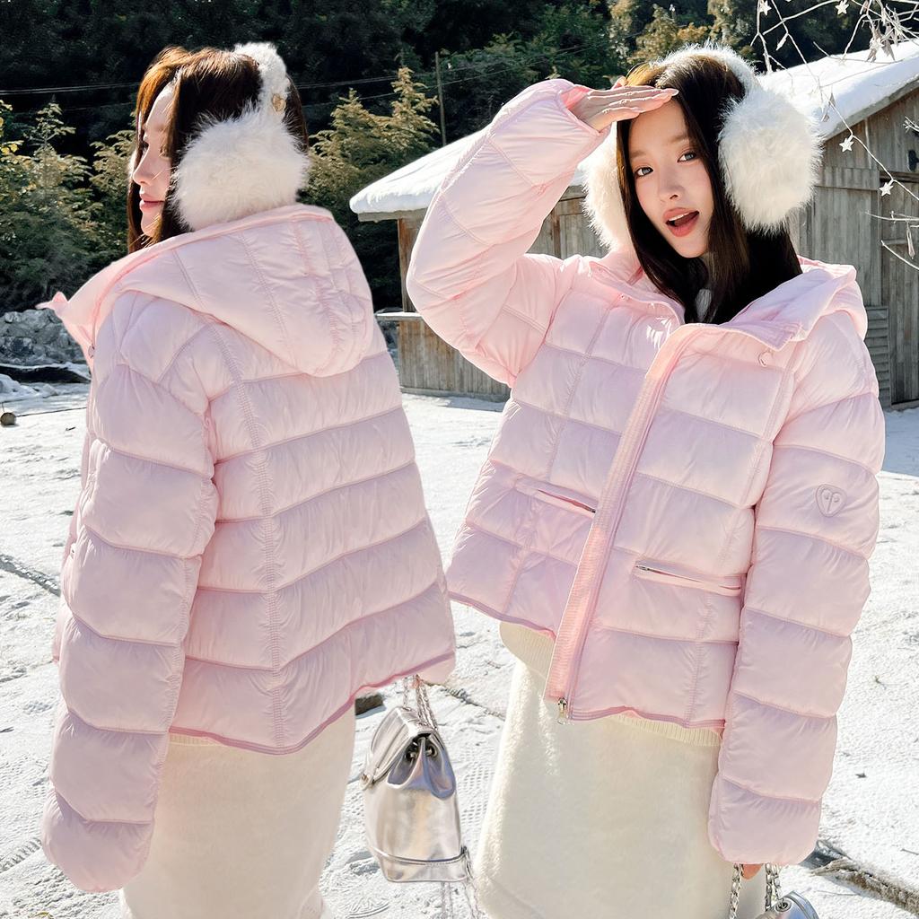 Winter new women's fashion short hooded down cotton-padded casual foreign-style warm cotton-padded clothes
