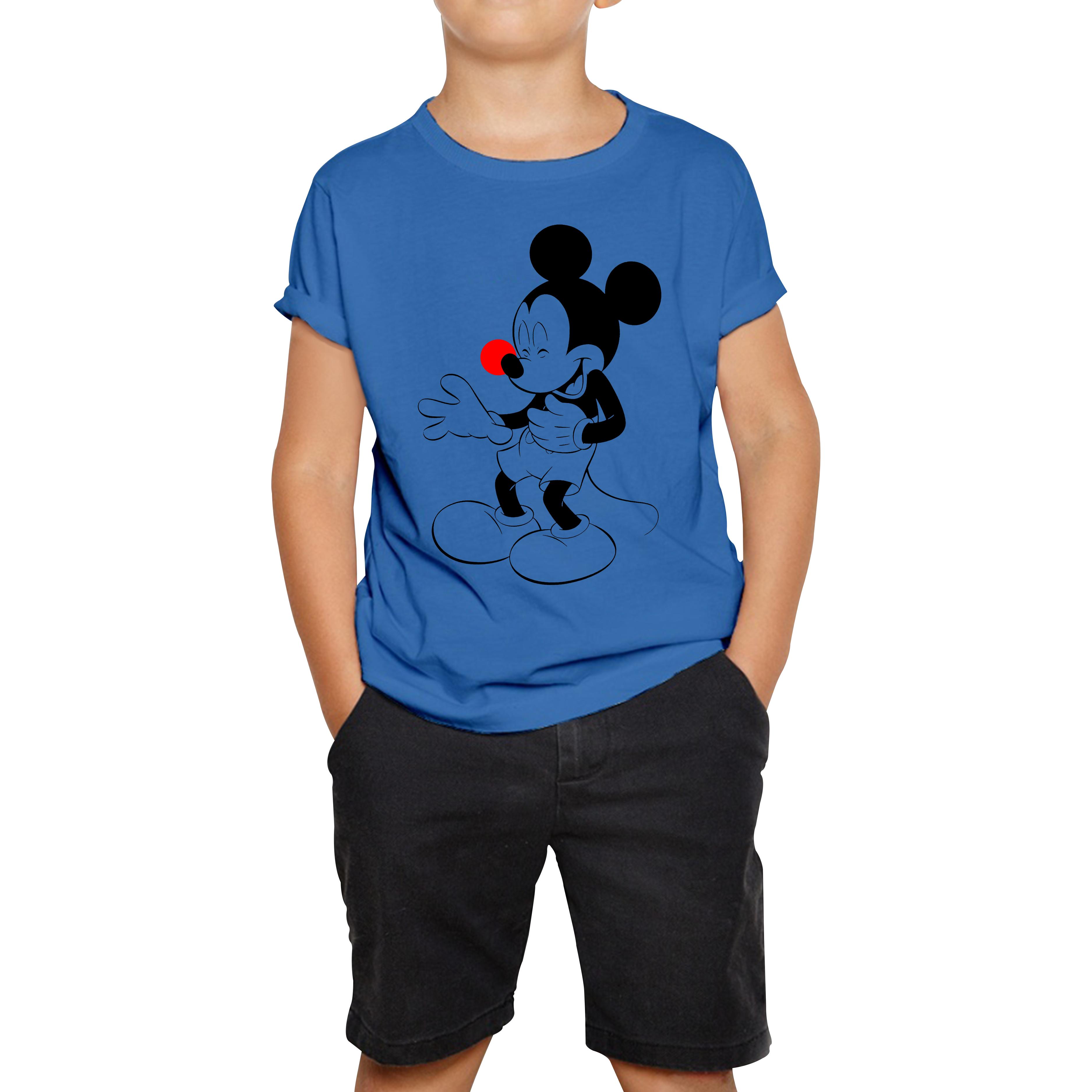 Disney Mickey Mouse Red Nose Day Kids T Shirt 160