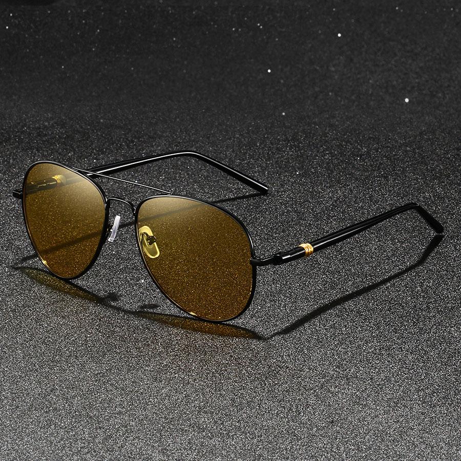 Fashion Vintage Unisex Metal Frame Night Vision Glasses Reduce Visual Fatigue Lenses Anti-Glare Anti Reflective UV400 Eyewear