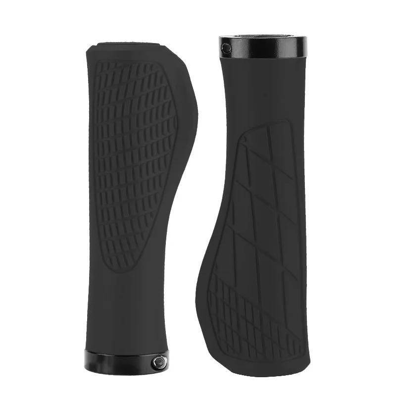 1 Pair Bicycle Grip MTB Silicone Grip Ergonomic Anti-slip Bicycle Handlebar Cover Mountain Bike Riding Shockproof Handlebar Grip