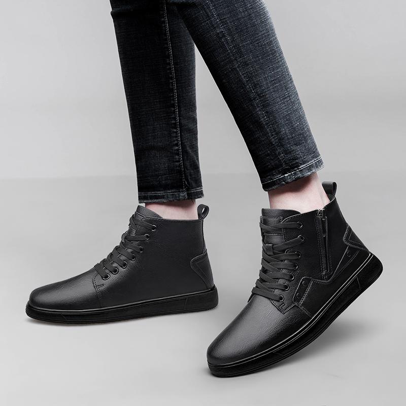 Fashion 2024 New Men's Boots Big Size 38-46 Vintage Business High Quality Men Shoes Casual Fashion Lace-up Keep Warm Boots For Man