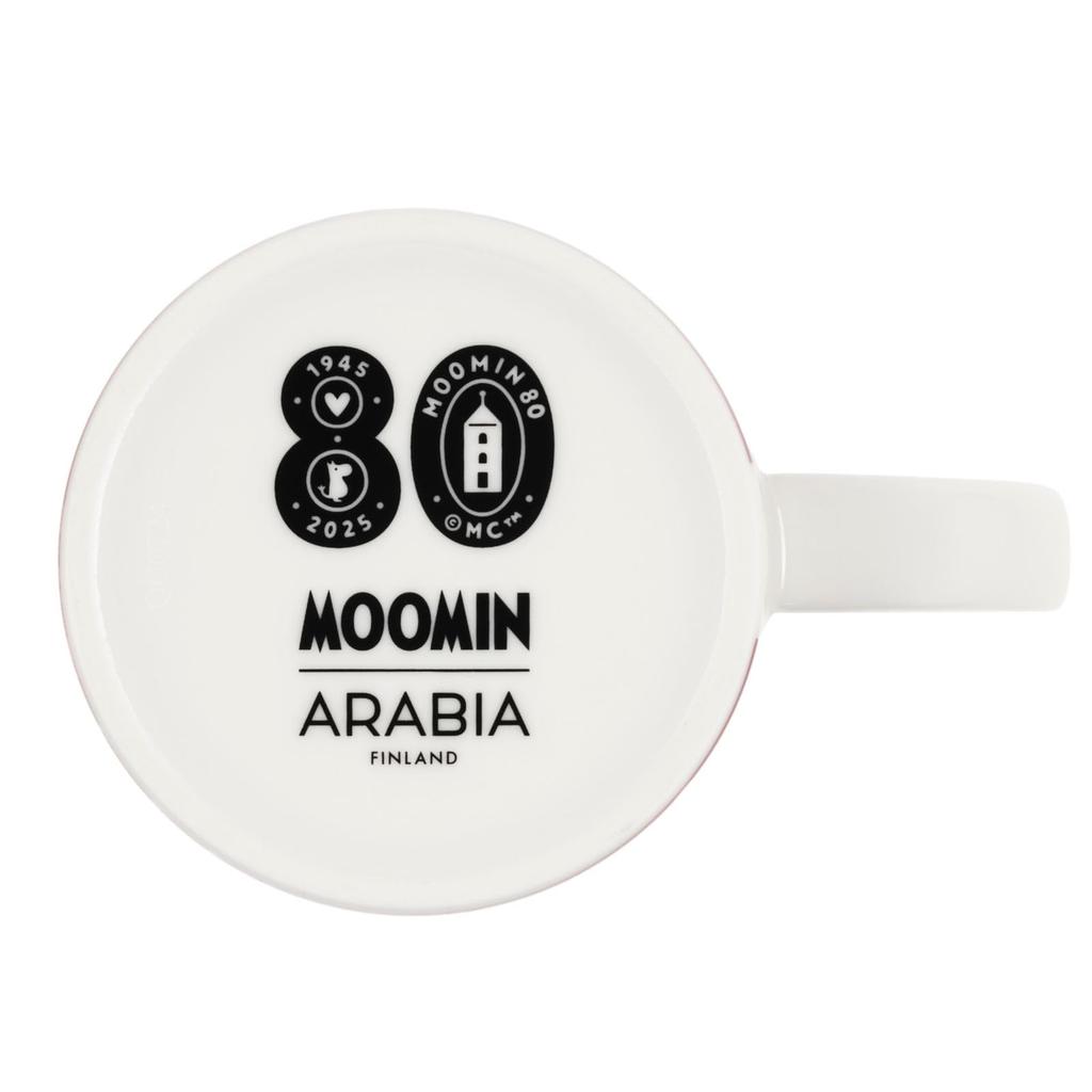 [Official Import] Moomin Arabia Festive Moment Mug - Red, Purple, Yellow, Gray, White - Perfect for Home Parties - 280ml Capacity - 1079546