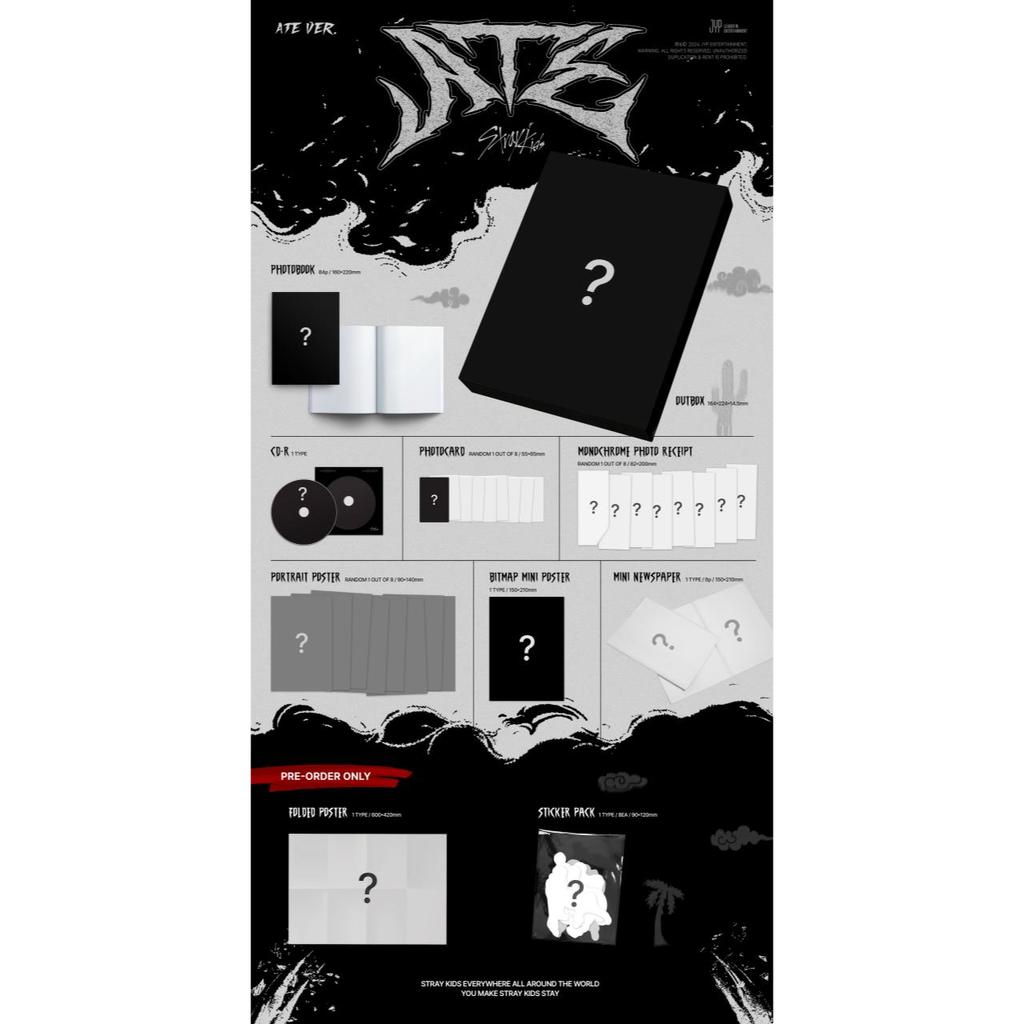 FULL SET) Stray Kids [ATE] Mini Album - Joom online mağazasında