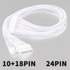 24PIN Modular Power Cable to 10+18PIN Braided White Cable for RM550X RM650X Power Modular Cord
