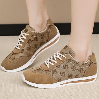 Fashion Autumn Women Sneakers New Trend Comfortable Flat Casual Shoes Fashion Versatile Lace Up Walking Sneakers Women Zapatos De Mujer