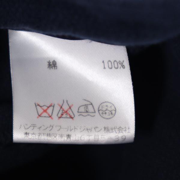 HUNTING WORLD Made In Italy Wide Pants 40 Navy Waist Rubber Women Used