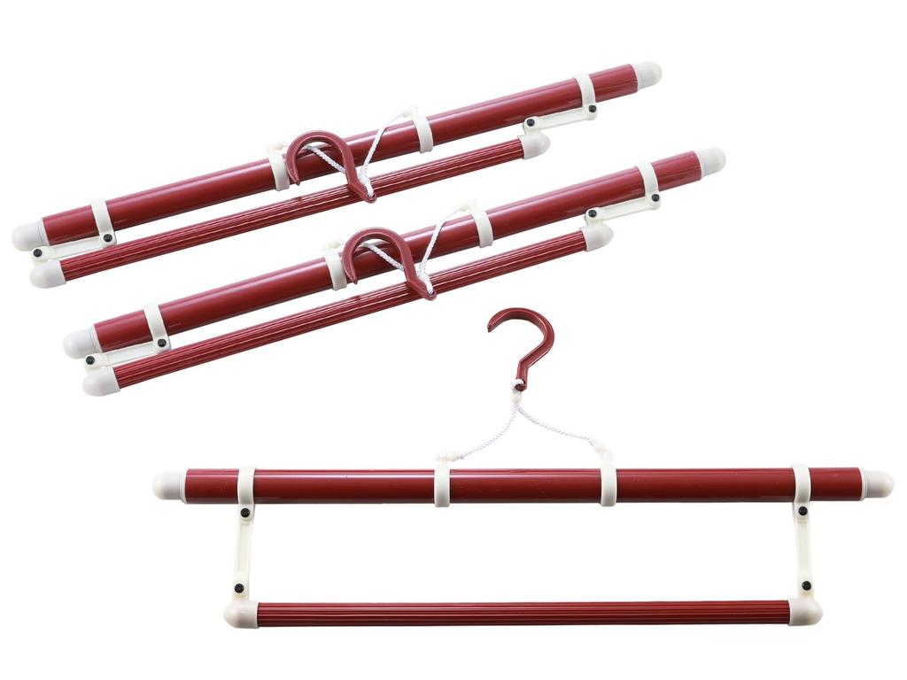 [SAKIKU-EN] Made in Japan Kimono Hanger Set of 3, Standard or Long Length, with Obi Hook, Extendable Type, High-Quality Japanese Clothing Hanger,