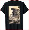 Retro Vintage Japanse Kunst Legendarische Zeldzame Kaiju Zwart Katoenen Shirt Unisex T-shirt