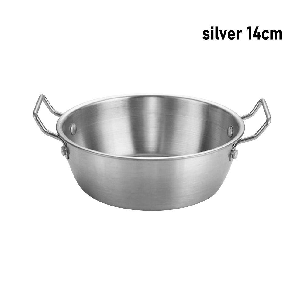 1Pcs Kitchen Tableware Stainless Steel Bowl with Handle Sauce Seasoning Dish Durable Rice Bowls