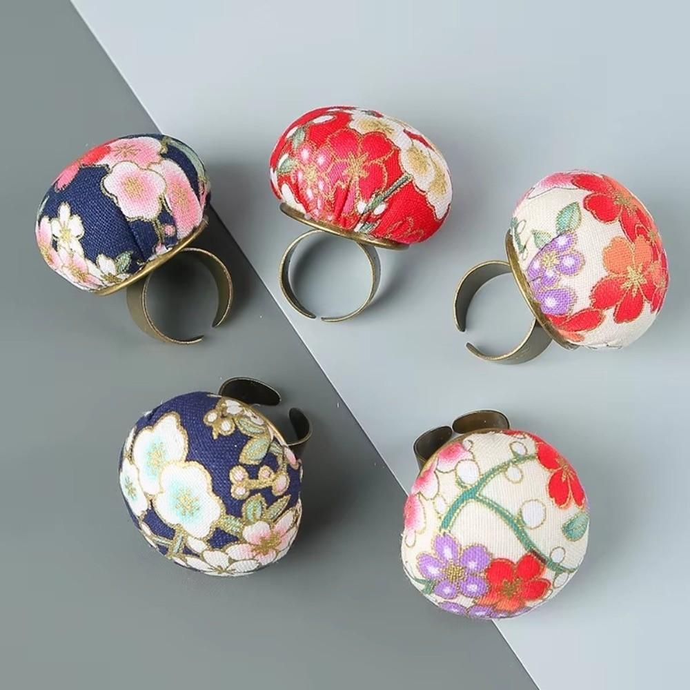 DIY Sewing Needle Cushion Handmade Pin Holder Retro Finger Ring Pincushion  Sewing Quilting Handy