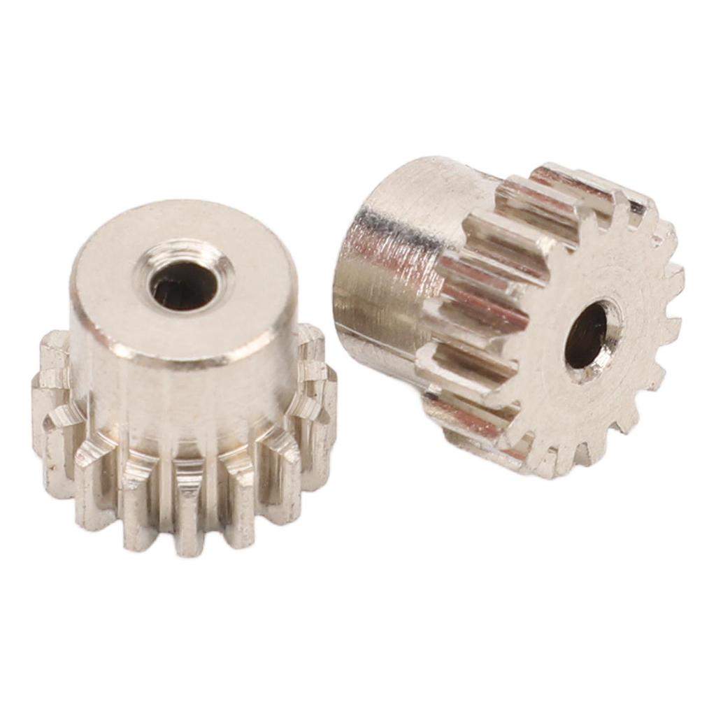 2Pcs RC Motor Gear Set M0.6 16T Precise Fit Low Noise Steel Pinion Motor Gears for 1/12 1/16 Remote