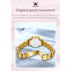 OLEVS Dame Gullklokke Ny Luksus Diamant Kvarts Armbåndsur For Damer Klassisk Klokke Rustfritt Stål Rem Dato Armbåndsur