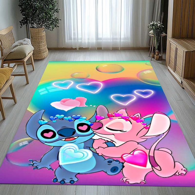 Tappeto da Salotto Antiscivolo con Disegno di Mostro Kawaii a Punti S, Morbido Tappeto per Camera da Letto, Stanza dei Giochi dei Bambini, Divano, Zerbino Decorativo per la Casa, Regalo