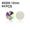 Yanruo AB Color Sew on Glass Crystal Sewing  Rhinestone Crystal Flat Back Rhinestone for Dresses